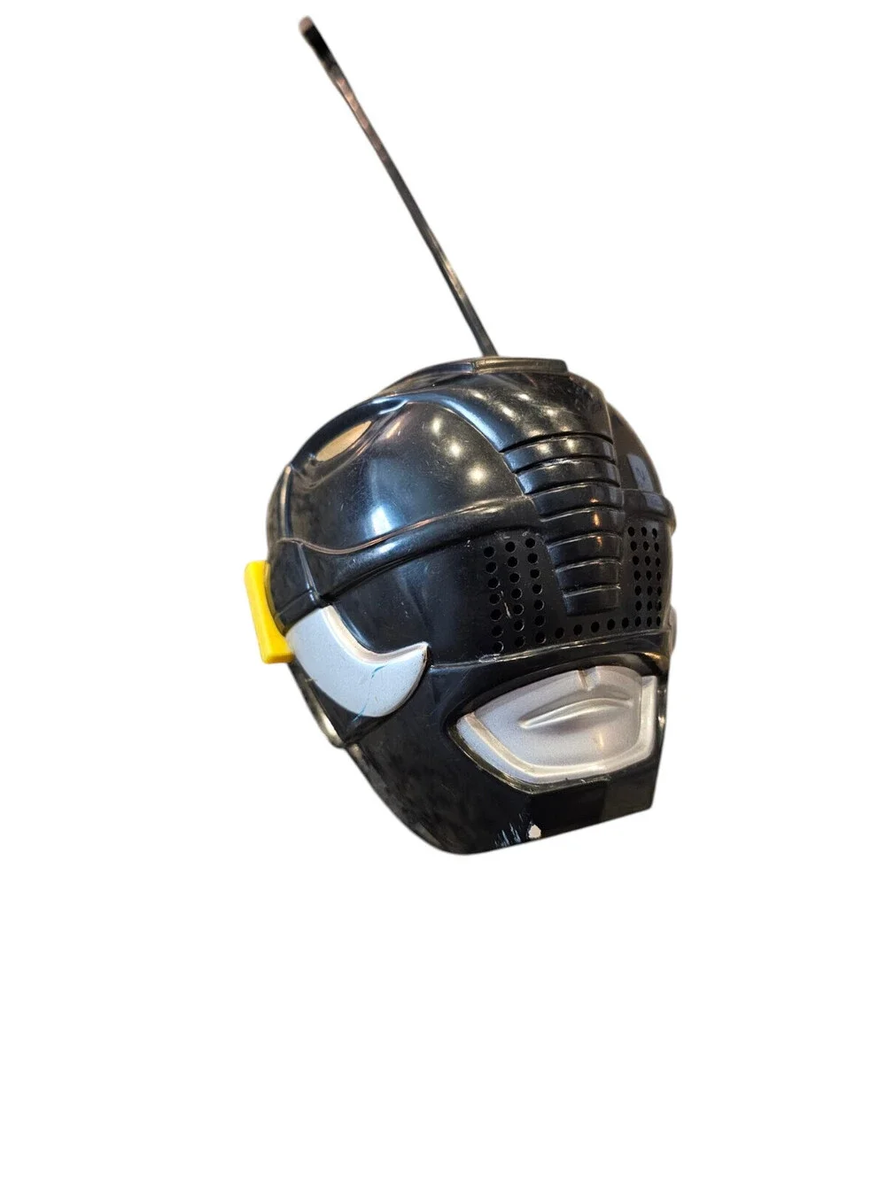 Vintage 1994 Black Ranger helmet walkie-talkie from Mighty Morphin Power Rangers